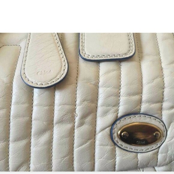 Chloe bag, Bay bag in cream leather - Picture 4 of 10